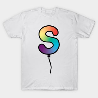 Initial Monogram Balloon Letter S T-Shirt